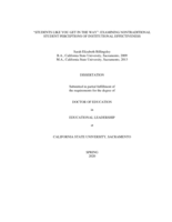 "Students like you get in the way": examining nontraditional student perceptions of institutional effectiveness