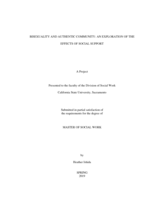 Bisexuality and authentic community: an exploration of the effects of social support