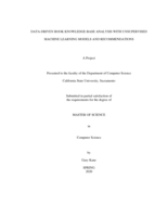 Data-driven book knowledge-base analysis with unsupervised machine learning models and recommendations