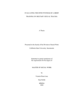 Evaluating the Effectiveness of a Brief Training on Military Sexual Trauma