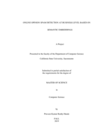 Online opinion spam detection at business level based on semantic embeddings