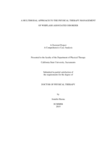 A multimodal approach to the physical therapy management of whiplash associated disorder