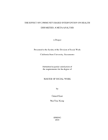 The effect of community based intervention on health disparities: a meta analysis