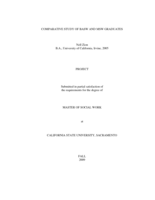 Comparative study of BASW and MSW graduates