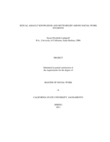 Sexual assault knowledge and myth belief among social work students