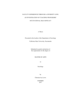 Faculty experiences through a diversity lens: an investigation of teaching professors' occupational self-efficacy