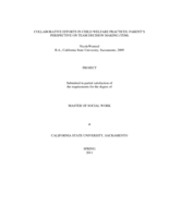 Collaborative efforts in child welfare practices: parent's perspective on team decision making (TDM)