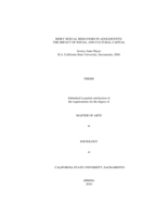 Risky sexual behaviors in adolescents:the impact of social and cultural capital