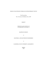 Design of electronic interface in physiotherapy device