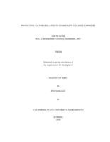 Protective factors related to community violence exposure