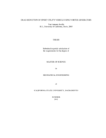 Drag reduction of sport utility vehicle using vortex generators