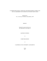 A summer high school computer game programming curriculum and an assessment of its effects on student motivation