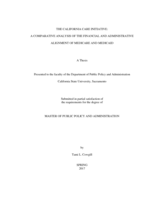 The California Care Initiative: a comparative analysis of the financial and administrative alignment of Medicare and Medicaid