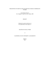 Perceptions on mental health services: Mexican immigrant women