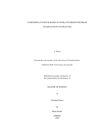 Comparing evidence-based juvenile diversion program interventions to practice