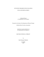 Outpatient rehabilitation following total knee replacement