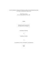 Court ordered community service: Effects of sociodemographic factors on program completion