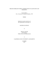 Midlife homeless women: intersections of adaptation and resilience