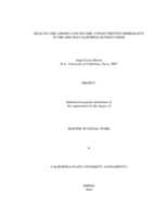 Health care among low-income, undocumented immigrants in the 2009-2010 California budget crisis