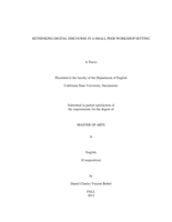 Rethinking digital discourse in a small peer workshop setting