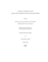 The role of affirmative care: LGBTQ patient experiences with healthcare providers