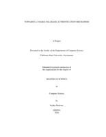 Towards a usable fallback authentication mechanism