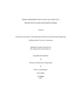 Design, implementation and evaluation of a protection system monitoring scheme