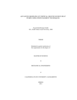 Advanced modeling of vertical ground source heat pumps using finite element techniques