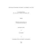Restaurant densities and obesity: an empirical analysis