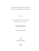 Service provider's perspectives on how the symptoms of schizophrenia affects treatment