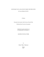 Secondary data analysis of family reunification  in Calaveras County