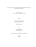 Self construal as a moderator between differentiation of self and trait anxiety