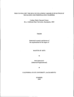 Who to follow? : the role of follower variables in ratings of socialized and personalized charisma