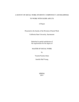 A survey of social work students' competency and readiness to work with older adults