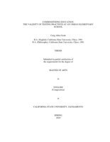 Commoditizing education:  the validity of testing practices at an urban elementary school