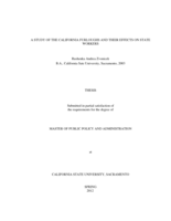 A study of the California furloughs and their effects on state workers