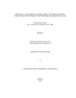 Emotional availability and treatment outcomes in parent-child interaction therapy with high-risk mother-child dyads
