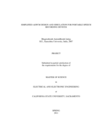 Simplified ADPCM design and simulation for portable speech recording devices