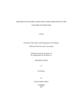 The effects of manipulating motivating operations on the outcome of extinction