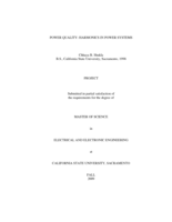 Power quality: harmonics in power systems