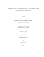 A demonstration of Rasch model utility in the calibration of a civil state service examination