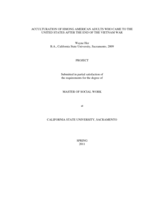 Acculturation of Hmong American adults who came to the United states after the end of the Vietnam War
