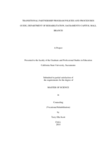 Transitional partnership program policies and procedures guide, Department of Rehabilitation, Sacramento Capitol Mall branch
