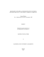 Mouth shut, eyes open: an explorative study of the no snitching mentality in the African American community