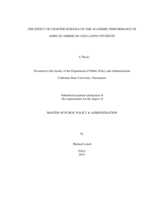 The effect of charter schools on the academic performance of African American and Latino students