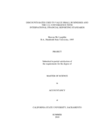 Discounts rates used to value small businesses and the U.S. convergence with international financial standards