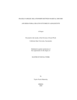 Fragile families: relationships between marital discord and behavioral outcomes in adolescents