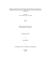 The relative impact of economic and political factors in U.S. Gubernatorial elections: a fixed effects, income-contingent approach