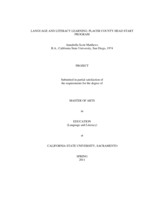 Language and literacy learning: Placer County Head Start program