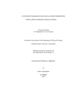 Outpatient rehabilitation for a patient presenting with lower trapezius muscle strain